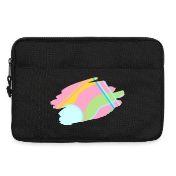 Design abstrait pastel - Sacoche pour ordinateur portable 13 pouces - noir - Devant