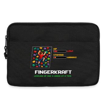 Bloc rétro en pixel art : Dire monter de niveau - Sacoche pour ordinateur portable 13 pouces - noir - Devant