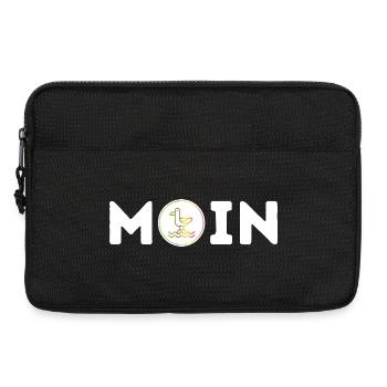 Moin mit Möwe S/W - Laptoptasche 13" - Schwarz - Vorne