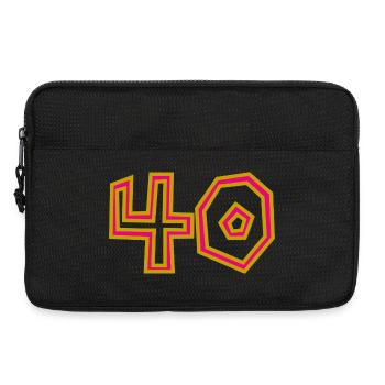 40. 40 YEARS. 40th ANNIVERSARY. 40 YEARS ANNIVERSARY. - Laptop bag 13" - black - Front