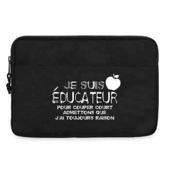 Je suis Éducateur - Sacoche pour ordinateur portable 13 pouces - noir - Devant