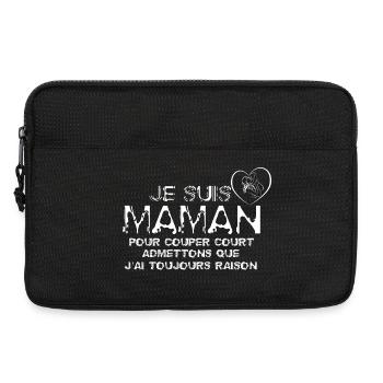 Je suis Maman - Sacoche pour ordinateur portable 13 pouces - noir - Devant