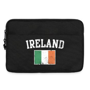 Emblème Varsity du drapeau irlandais - Sacoche pour ordinateur portable 13 pouces - noir - Devant