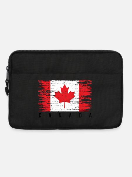 Grunge Canadian Flag - Laptop bag 13" - black
