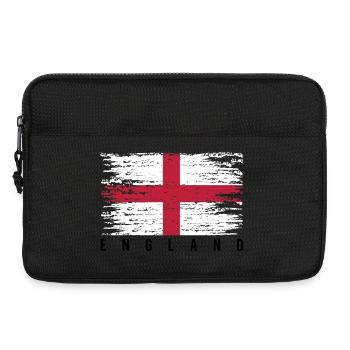 Englisches Kreuz mit Strähnen - Laptoptasche 13" - Schwarz - Vorne