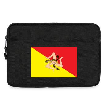 drapeau d’autocollant de l’autocollant de sicile drapeau Sicile - Sacoche pour ordinateur portable 13 pouces - noir - Devant