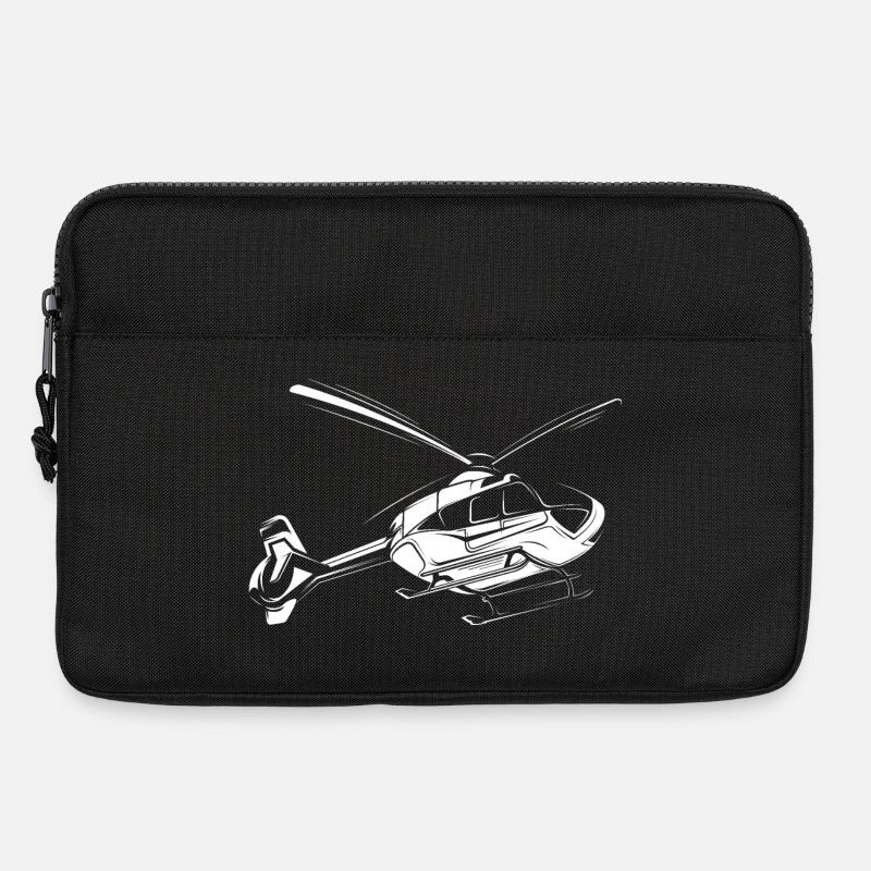 hubschrauber helicopter heli team symbol pilot - Laptoptasche 13" - Schwarz