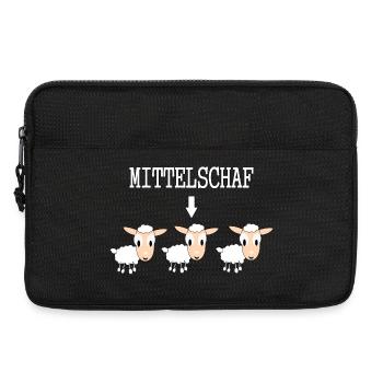 Lustige Schafe - Laptoptasche 13" - Schwarz - Vorne