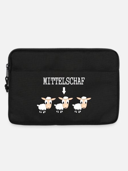 Lustige Schafe - Laptoptasche 13" - Schwarz