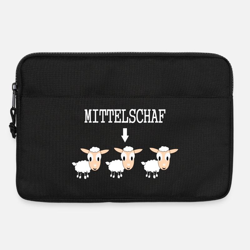 Lustige Schafe - Laptoptasche 13" - Schwarz
