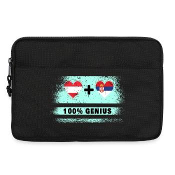Autriche et Serbie 100 % Genial / Cadeau - Sacoche pour ordinateur portable 13 pouces - noir - Devant