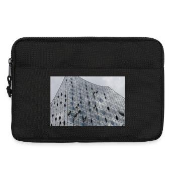 Elbphilharmonie with window cleaners - Laptop bag 13" - black - Front