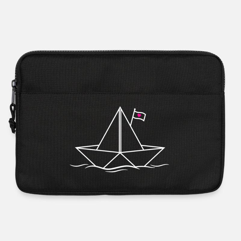 Papierboot Papierschiff  - Laptoptasche 13" - Schwarz