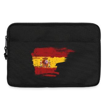 Pinselstrichwappen der spanischen Flagge - Laptoptasche 13" - Schwarz - Vorne