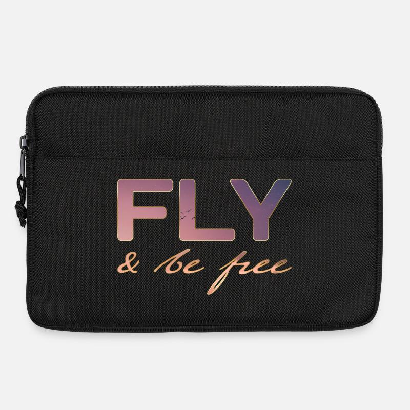Fliegen und FREI sein - Laptoptasche 13" - Schwarz