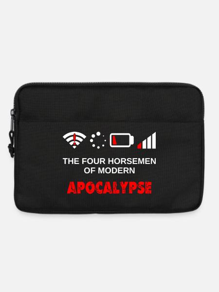 Vier Reiter der Modernen Apokalypse Gaming Nerd - Laptoptasche 13" - Schwarz