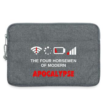 Four Riders of the Modern Apocalypse Gaming Nerd - Laptop bag 13" - heather grey - Front