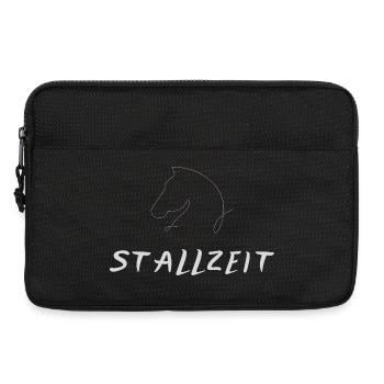 Eleganter Silhouettenpferd mit Schriftzug - Laptoptasche 13" - Schwarz - Vorne