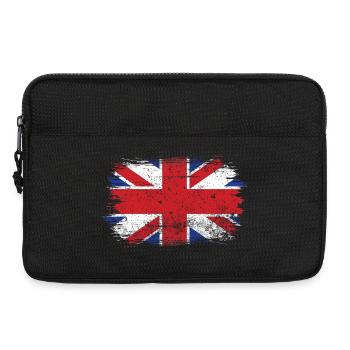 Brushstroke Union Jack Flag - Laptop bag 13" - black - Front