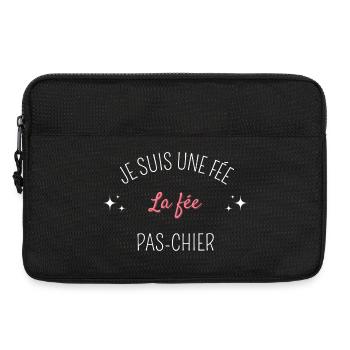 Humour je suis une fée la fée pas chier - Sacoche pour ordinateur portable 13 pouces - noir - Devant