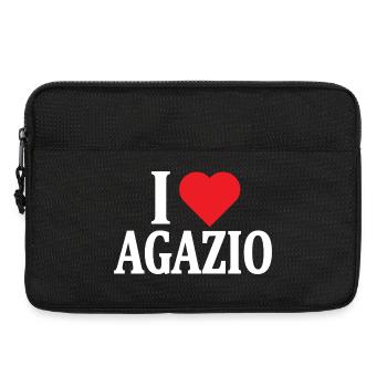 T-Shirt Agazio T-Shirt Geschenkidee T-Shirt - Laptoptasche 13" - Schwarz - Vorne
