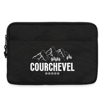 Courchevel, Savoie, station de ski - Sacoche pour ordinateur portable 13 pouces - noir - Devant