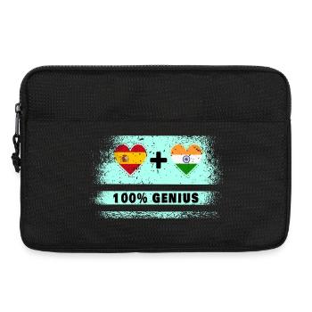L’Espagne et l’Inde font 100% de génie - Sacoche pour ordinateur portable 13 pouces - noir - Devant