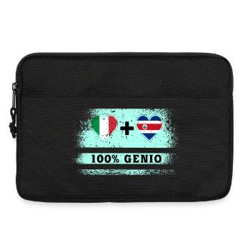 Italien und Costa Rica 100% geniale Flagge - Laptoptasche 13" - Schwarz - Vorne