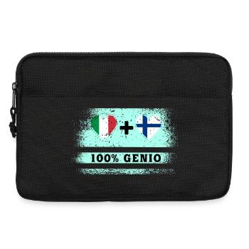 Italy and Finland 100% Engineer Flag - Laptop bag 13" - black - Front