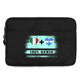 Italien und El Salvador 100% geniale Flagge - Laptoptasche 13" - Schwarz - Vorne
