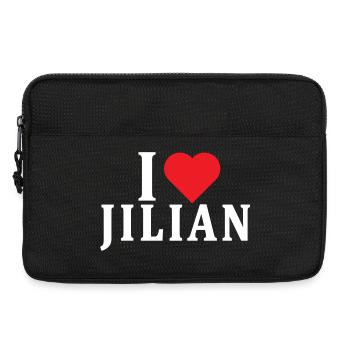 t-shirt I love Jilian t-shirt gift idea - Laptop bag 13" - black - Front