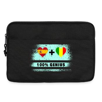 L’Espagne et le Mali font preuve de génie à 100% - Sacoche pour ordinateur portable 13 pouces - noir - Devant