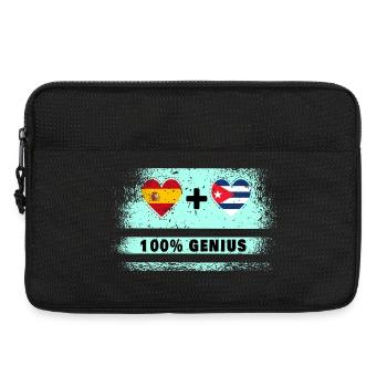 Spain and Cuba flag 100% genius - Laptop bag 13" - black - Front
