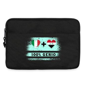 Italien und Irak 100% geniale Flagge - Laptoptasche 13" - Schwarz - Vorne