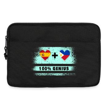 Spain and the Philippines flag 100% genius - Laptop bag 13" - black - Front