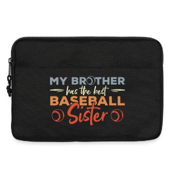 Baseballspieler Schwester - Laptoptasche 13" - Schwarz - Vorne