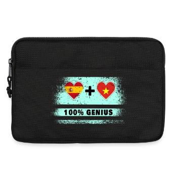Spanien und Vietnam 100% Flaggengenie - Laptoptasche 13" - Schwarz - Vorne
