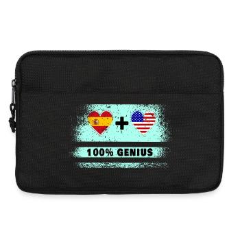 L’Espagne et les États-Unis drasent 100% génie - Sacoche pour ordinateur portable 13 pouces - noir - Devant