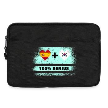 Spanien und Südkorea 100% Flaggengenie - Laptoptasche 13" - Schwarz - Vorne