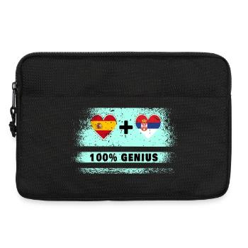 L’Espagne et la Serbie draguent 100% de génie - Sacoche pour ordinateur portable 13 pouces - noir - Devant