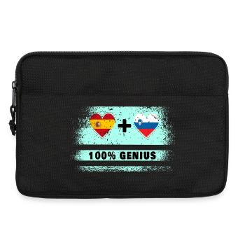 Spanien und Slowenien 100% Flaggengenie - Laptoptasche 13" - Schwarz - Vorne