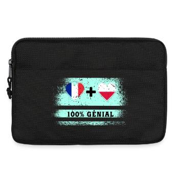 Hinweis Frankreich und Polen 100% genial - Laptoptasche 13" - Schwarz - Vorne