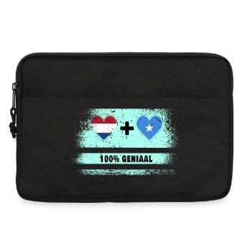 Somalia and the Netherlands 100% Genius flag - Laptop bag 13" - black - Front