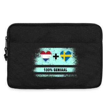 Sweden and the Netherlands 100% Genius flag - Laptop bag 13" - black - Front