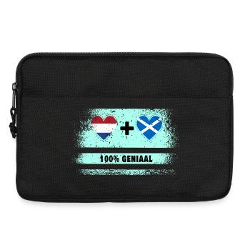 Ecosse et Pays-Bas 100% Genius flag - Sacoche pour ordinateur portable 13 pouces - noir - Devant