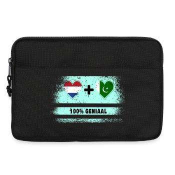 Pakistan and The Netherlands 100% Genius flag - Laptop bag 13" - black - Front