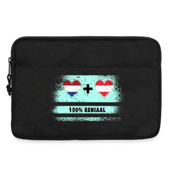 Autriche et Pays-Bas 100% Genius flag - Sacoche pour ordinateur portable 13 pouces - noir - Devant