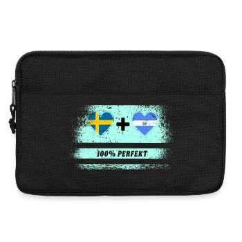 El Salvador et Suède 100% Parfait / Cadeau - Sacoche pour ordinateur portable 13 pouces - noir - Devant