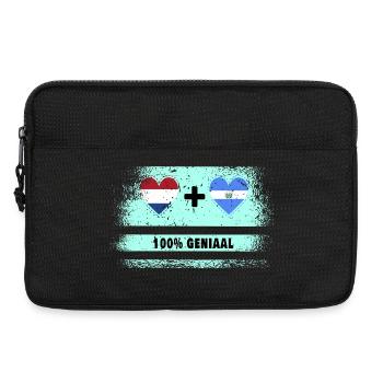 El Salvador et Pays-Bas 100% Genius flag - Sacoche pour ordinateur portable 13 pouces - noir - Devant