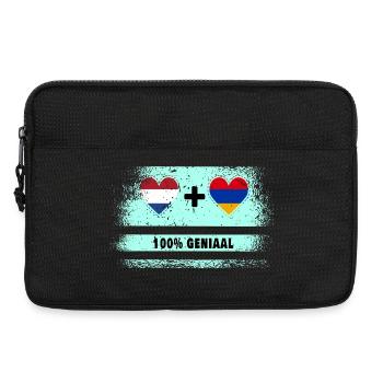 Armenien und die Niederlande 100% Genius Flagge - Laptoptasche 13" - Schwarz - Vorne